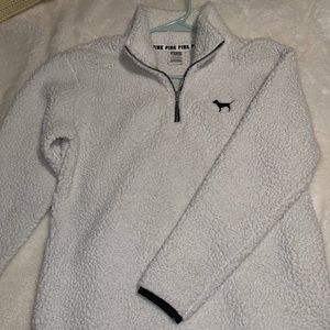 VS Pink Sherpa Quarterzip